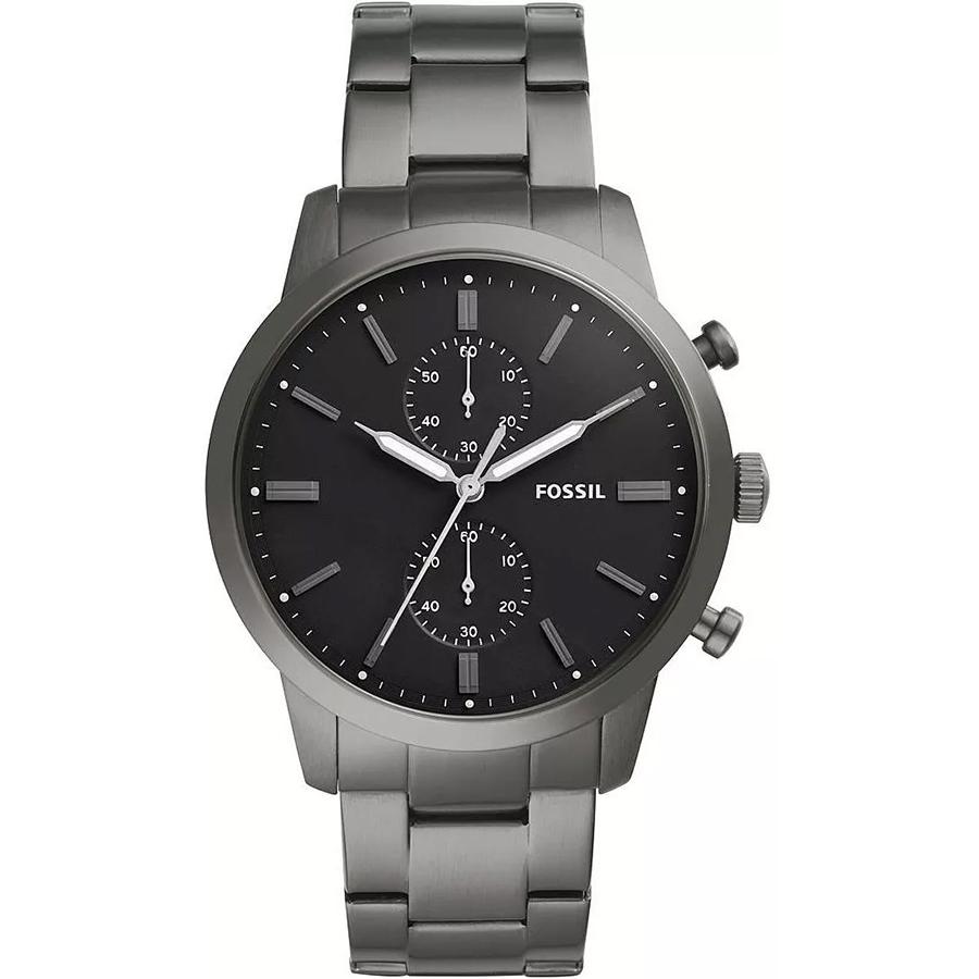 Fossil Мужские часы Townman Chronograph из серой стали FS5349