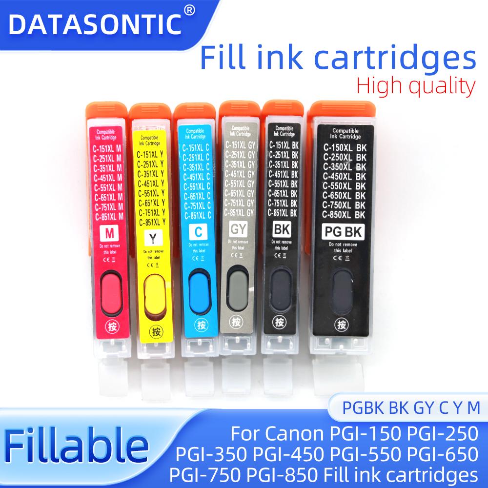 PGI-650 CLI651 Universal Fill Ink Cartridges For Canon MG5400 6460 7160 7560 5460 5560 6360 6660 MX726 926 IX7260 IP8760 Printer