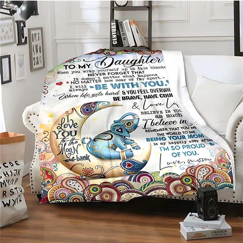 Одеяло с 3D принтом письма для моих детей, родителей и любителей, теплое одеяло для гостиной, мягкое фланелевое одеяло для взрослых и детей