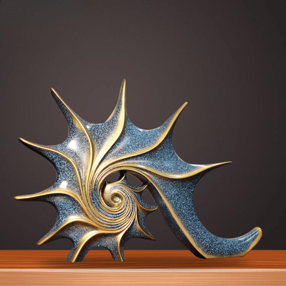 Resin Conch Sculpture - Fantasy-Inspired Home Decor for Living Room, Bookshelf, or TV Cabinet - Perfect Housewarming Gift, Tabletop Decoration