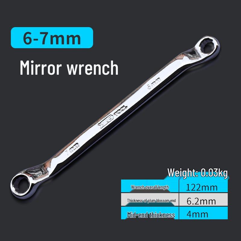 Набор двусторонних накидных ключей с зеркальной полировкой: Инструмент для ремонта очков и автомобилей 8-55 мм