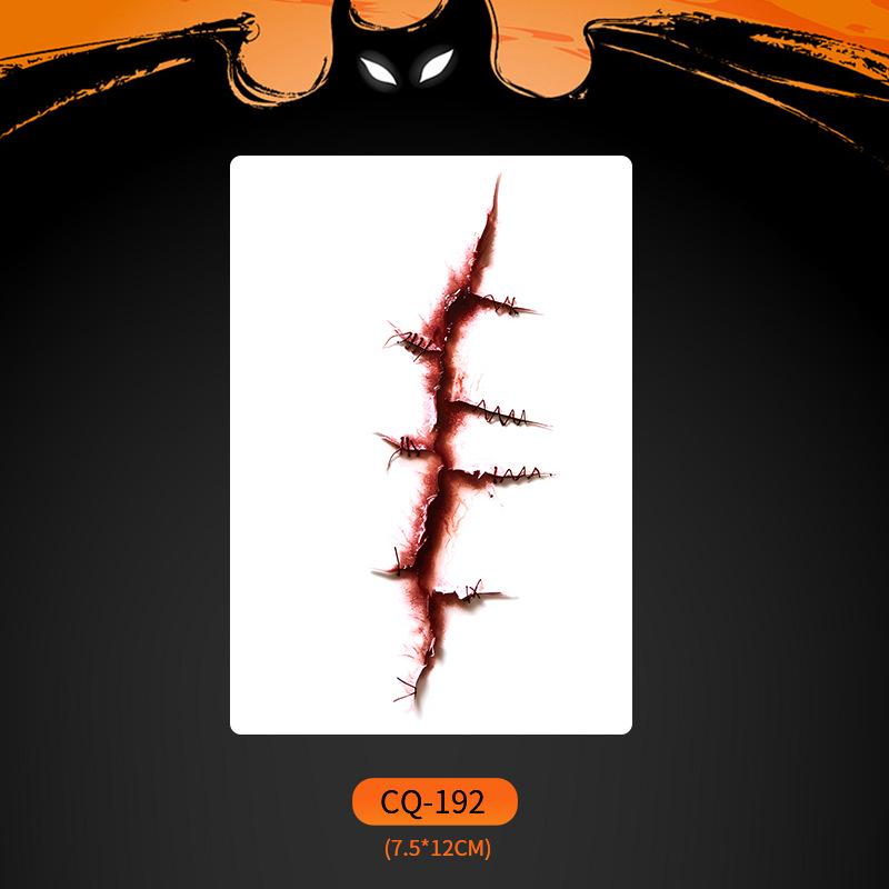 2024 Новые Хэллоуин Страшные Наклейки Татуировки Лица с Большим Ртом - Смешные, Водонепроницаемые, Цветной Вечерний Макияж