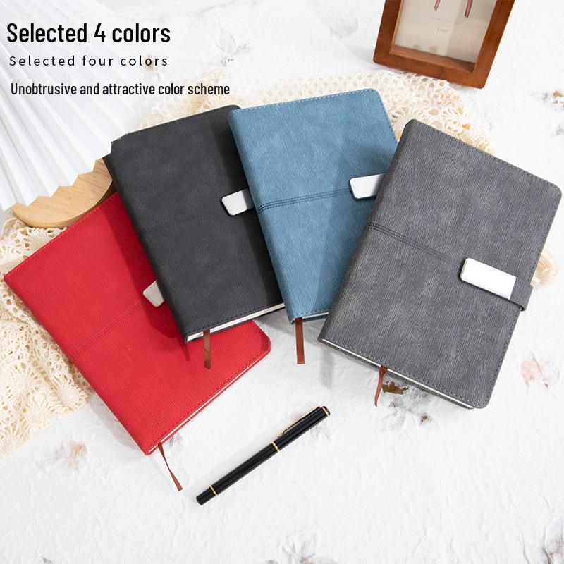 2025 Thickened A5 Business Notepad with Custom Logo and Square Buckle