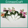 Butterfly Orchid Faux Flower For Hotel And Bedroom Decoration With Realistic Leaves For Photography Props