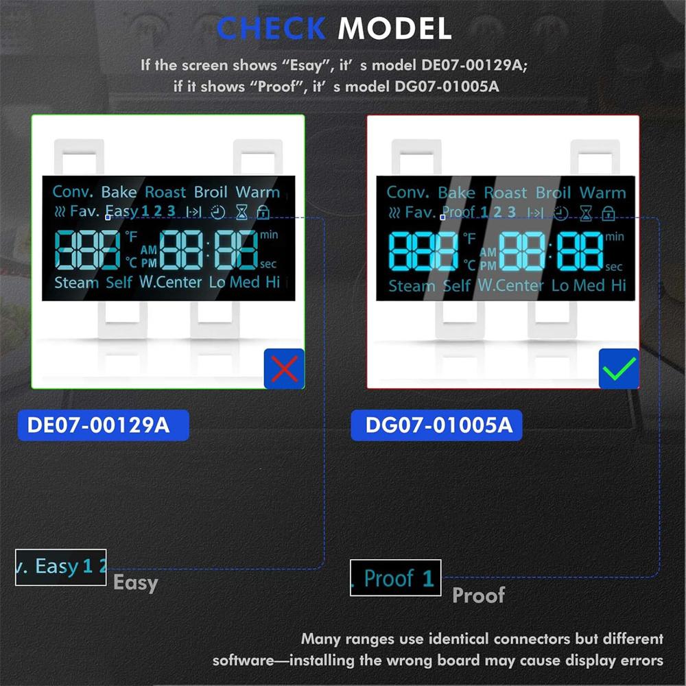 Новая улучшенная светодиодная дисплейная плата DG07-01005A подходит для электрической плиты Samsung