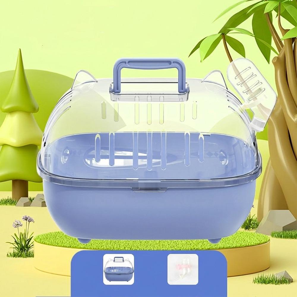 Transparent Cover Hamster Carrier Box Large Space Hamster Habitat Travel Hamster Cage Car Outing