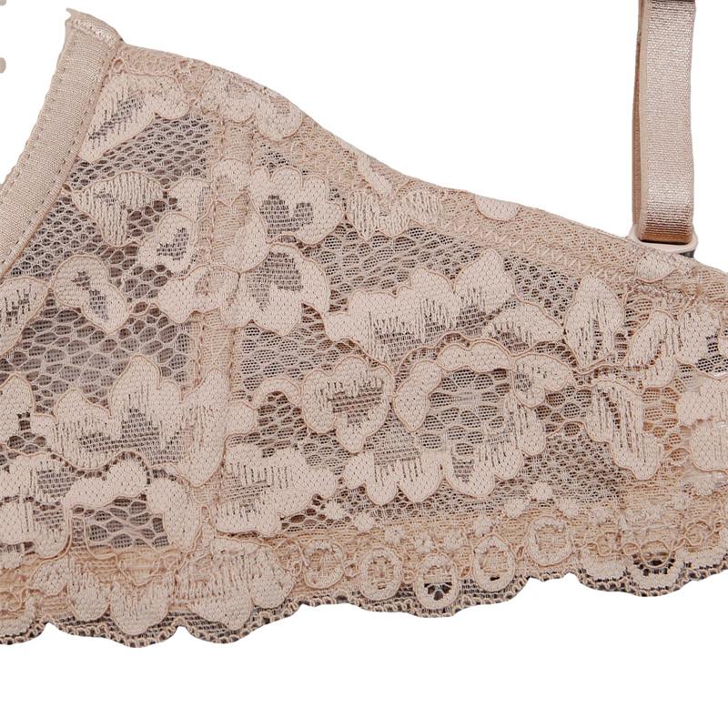 Французский сексуальный бюстгальтер с глубоким V-образным вырезом, бесшовное нижнее белье, женские кружевные бюстгальтеры с вышивкой, пуш-ап, летний бюстгальтер со съемным ремешком и открытой спиной