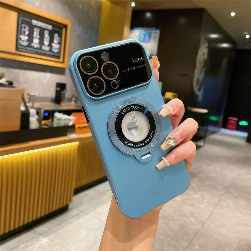 Подходит для чехла для телефона IPhone14, Матовый ПК Магнитная подставка Полная защита 13, Защитный чехол для Apple 15Promax