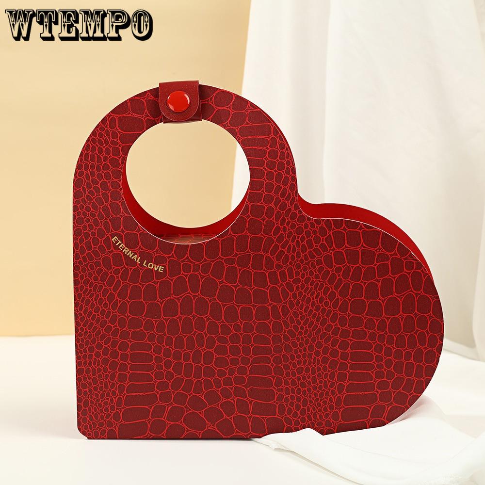 2pcs Heart Shaped Handle Gift Boxes Paper Treat Boxes Cardboard Boxes with Lid Bridesmaid Box Ornaments Gift Boxes Party Favor Boxes Storage Box