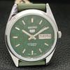 Seiko 5 АВТОМАТИЧЕСКИХ 6309A ВОССТАНОВЛЕННЫЕ ЯПОНСКИЕ МУЖСКИЕ ЧАСЫ ЗЕЛЕНОГО ЦВЕТА a440260-4