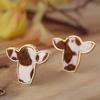 Retro Punk Bull Head Stud Earrings for Women Cute Bohemian Dairy Cow Earrings Personality Jewelry Party Gift
