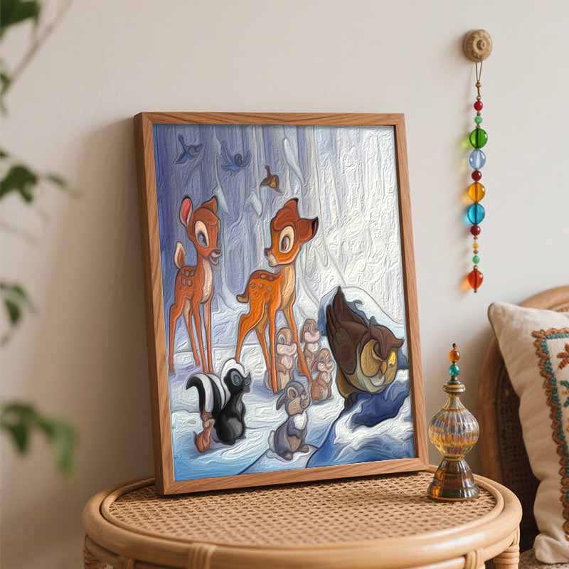 Disney Наборы для рисования маслом своими руками Друзья из леса Бэмби Ручная роспись Домашний декор Поделки Идеи подарков Для комнаты Настенное искусство Раскраски по номерам Произведения искусства