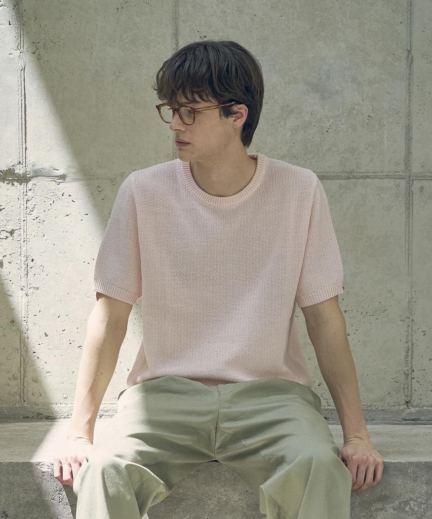 HALBKREIS LAYOUT T20039 Comfortable Round Knit_Pink