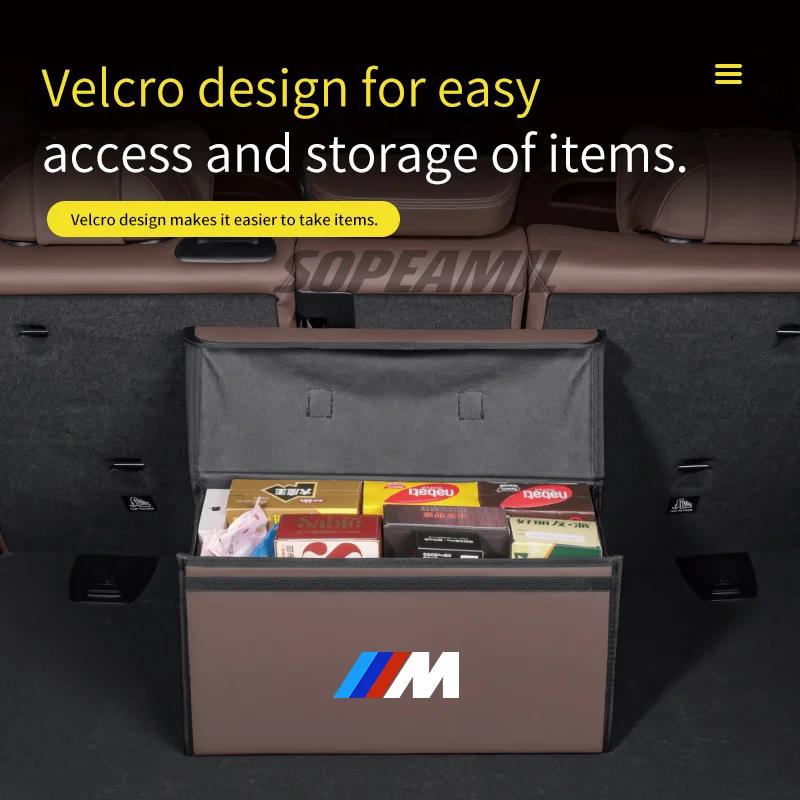 VJCL7 For BMW M X1 X2 X3 X4 X5 X7 E46 E60 E70 E72 E82 E90 E92 G05 G10 G20 G30 F05 F10 F20 F25 F30 Car Trunk Organizing And Storage Box