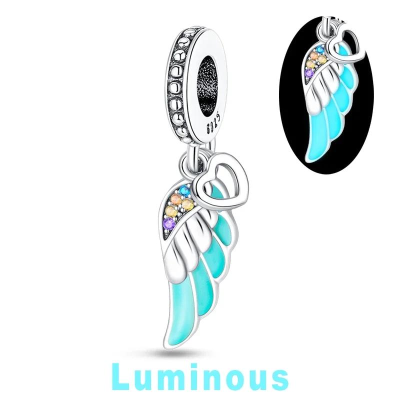 Copper Charm Chameleon Glowworm Light Bulb Firefly Star Moon Pendant Fit Original Bracelet Diy For Jewelry Making