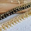 Needlework Applique Fabric Beaded Lace Ribbon Hand-stitched Pearl Lace Trim Pearl Braid Lace Ribbon