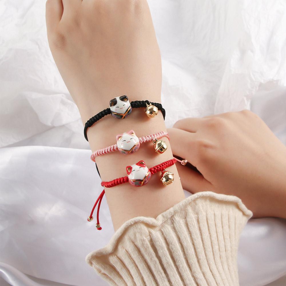 Плетеная веревка, переносная, удачная, модная бижутерия, женские подарки, зодиакальная веревка, браслет из красной веревки