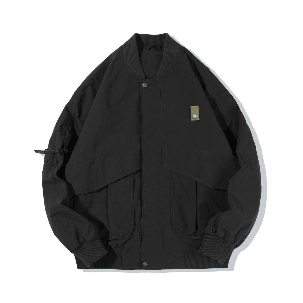 Куртка-бомбер мужская свободная большого размера повседневная мужская одежда модный бренд американская бейсбольная куртка с воротником