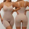 One-piece Crotchless Suspender Girdle with Buttock-lifting and Tummy-flattening Briefs, Waist-cinching and Belly-smoothing Bust-supporting Corset