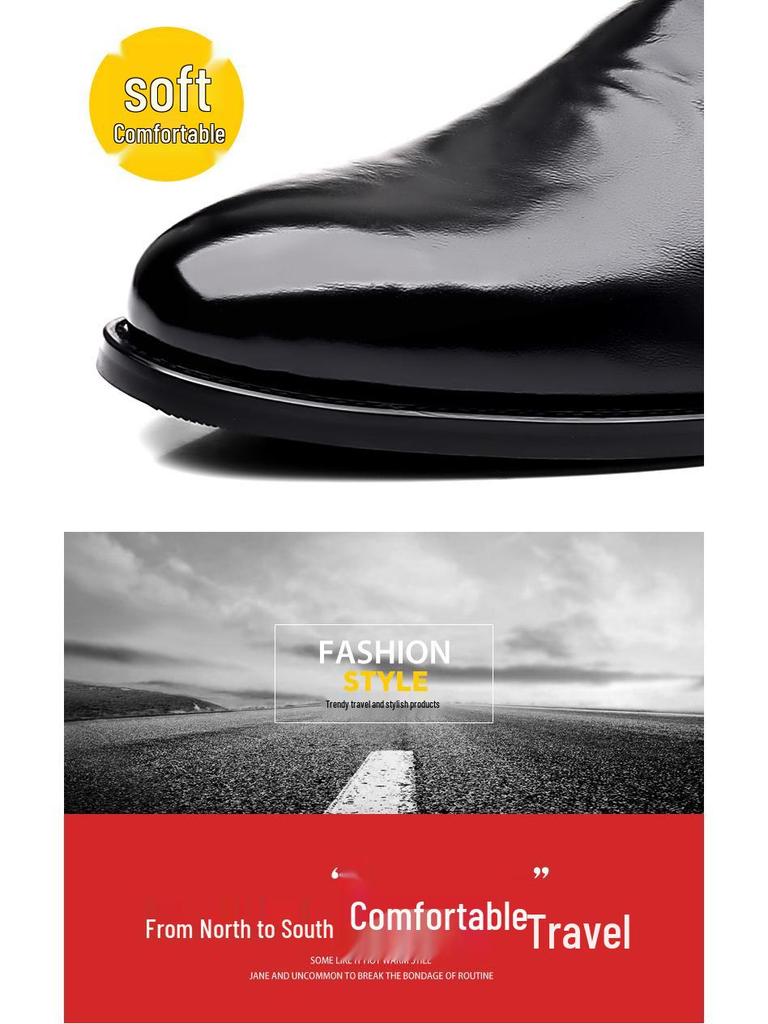 Top Grain Cowhide Autumn/Winter Men's Chelsea Boots - Genuine Leather, High-Top, Fleece-Lined, British Style Martin Boots