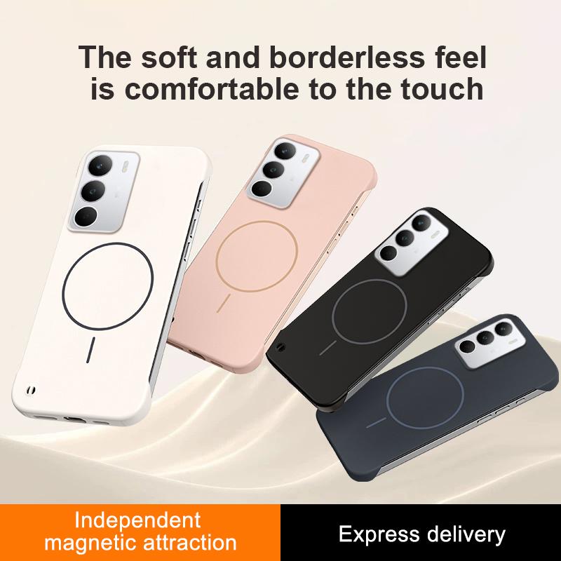 Для чехла для телефона Magsafe без рамки для OPPO Realme C71 Ультратонкий Бескаркасный Жесткий ПК Магнитная Матовая Крышка для Realme C71 Бампер