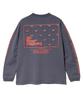 [go Slow Caravan] 351902 USA/C Square Logo Back Print Long Sleeve T-Shirt, Black, Size 2, M