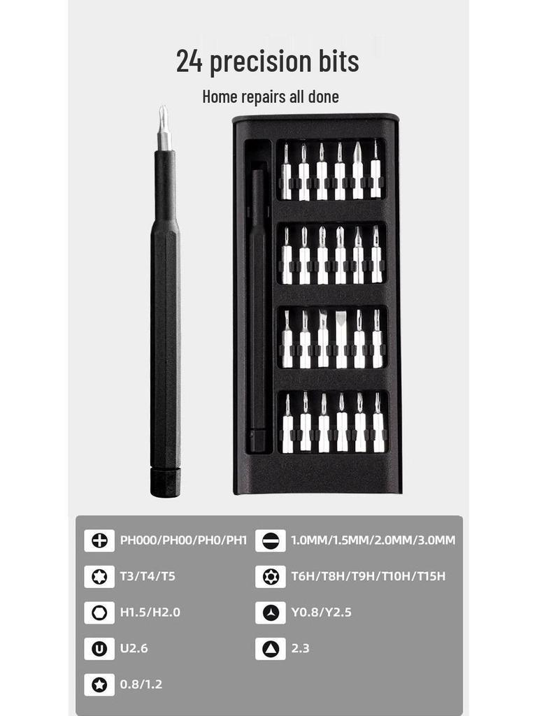 25-Piece Precision Screwdriver Set for Electronics & Household Repair