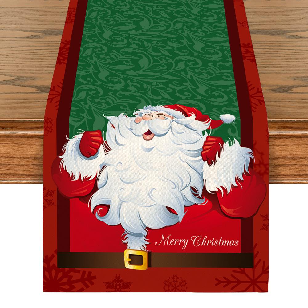 Christmas Tablecloth Creative Snowman Print Holiday Table Decorations Tablecloth