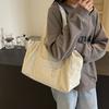 Lightweight Large Capacity Travel Bag Solid Color Women's Shoulder Bag Commuter Tote Bag