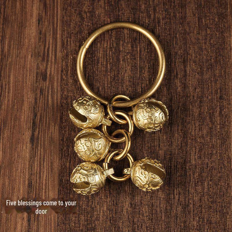 Изготовленный на заказ брелок-подвеска в виде колокольчика из латуни для мужчин и женщин