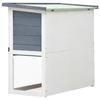 Outdoor Hutch - vidaXL - 1 Door - Grey and White - Solid Fir Wood - 90 X 45 X 80 Cm
