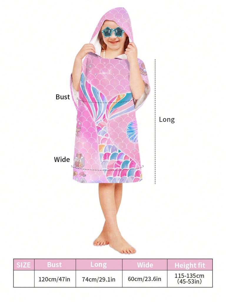 Детские аксессуары Мультяшное купальное Детское Детское пончо с капюшоном Халат Полотенце Пляжное полотенце Детское Детское Мультяшное Купальное полотенце Халаты