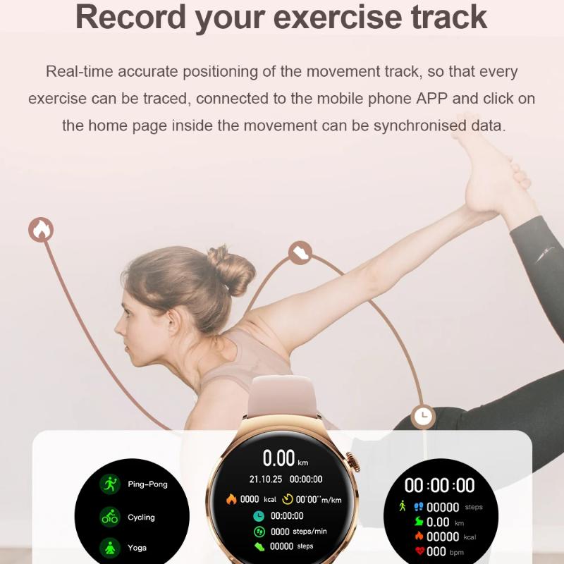 2025 Новые женские модные умные часы Женские AMOLED HD экран GPS Пульсометр Звонки по Bluetooth Водонепроницаемые Уличные умные часы для Xiaomi
