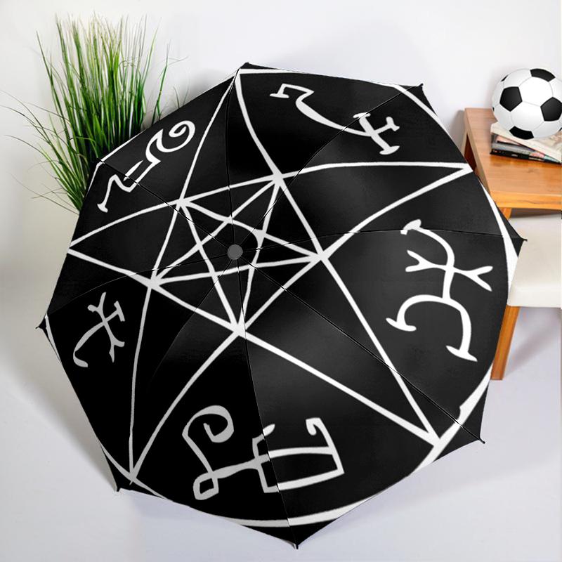 Witchcraft Pentagram Umbrella Automatic Open/close, Sturdy Iron Frame & 8-Rib Struct, Umbrella for Women & Men, Christmas Gifts