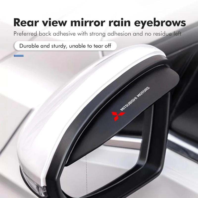 2PCS Car Rearview Mirror Rain Shield Guard Visor for Mitsubishi Outlander Lancer ASX L200 Pajero Exterior Accessories