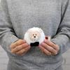 Niki Love Bear Rice Ball 8cm W x 8cm D x 8cm H Keychain, 8cm, White,