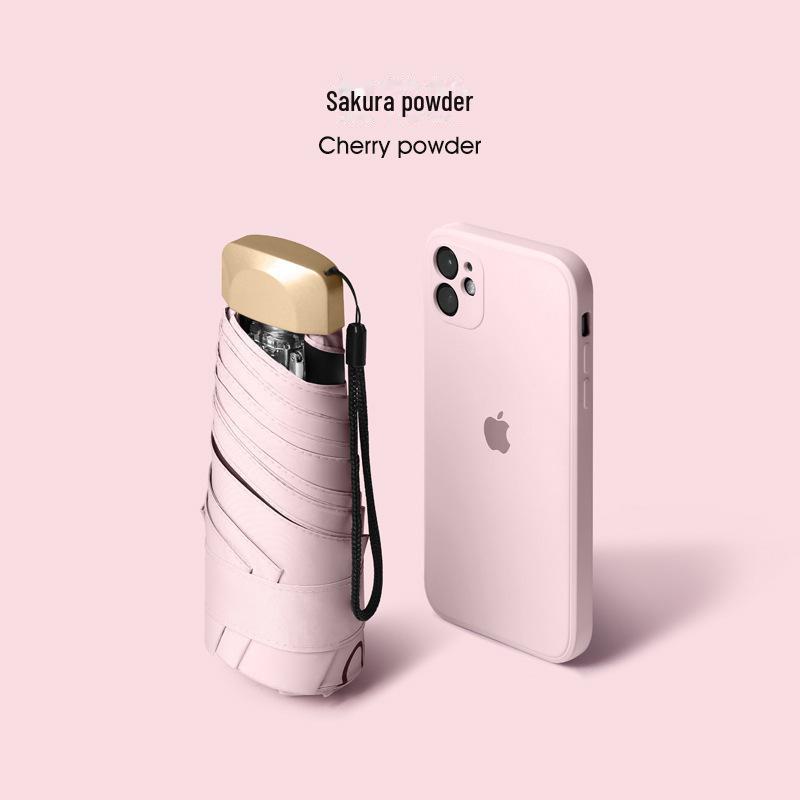 Компактный зонт-держатель для карточек, складывающийся на 60%, — легкий, защищающий от УФ-излучения, для двойного использования на солнце и в дождь