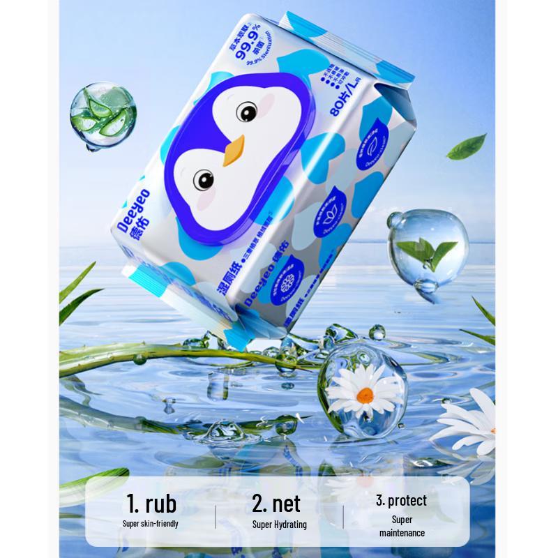 DeYou Penguin Flushable Wet Wipes