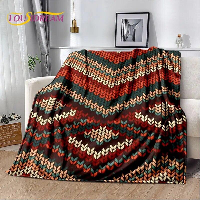 Nordic Bohemia Persia Series Soft Plush Blanket,Flannel Blanket Throw Blanket for Living Room Bedroom Bed Sofa Picnic Leisure