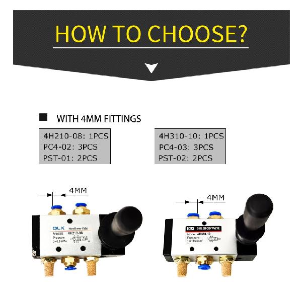 5/2 Way Pneumatic Air Hand Lever Operated Valve Manual Control 2 Position 3 5Port Push-Pull 3H210-08 4H210-08 4H410-15