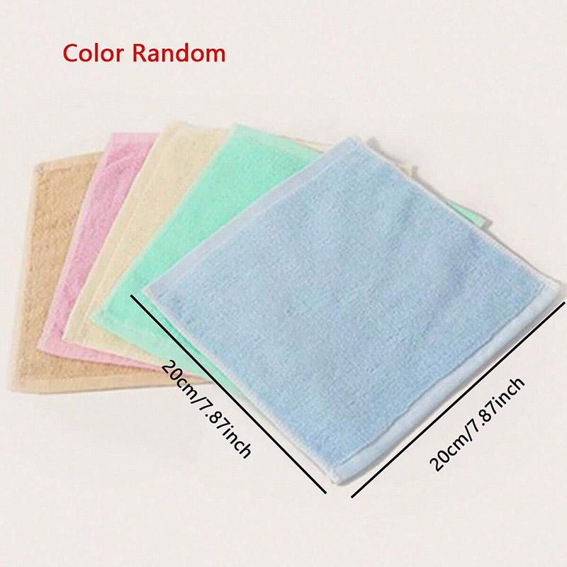 Coral Fleece Washcloths Set Soft and Absorbent Square Towel Solid Color Small Face Towel Multi Purpose Cleaning Cloths