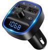 2025 New FM Transmitter, Car Charger, Bluetooth, USB Rapid Charging, Bluetooth/U-Disk Support, 2 Music