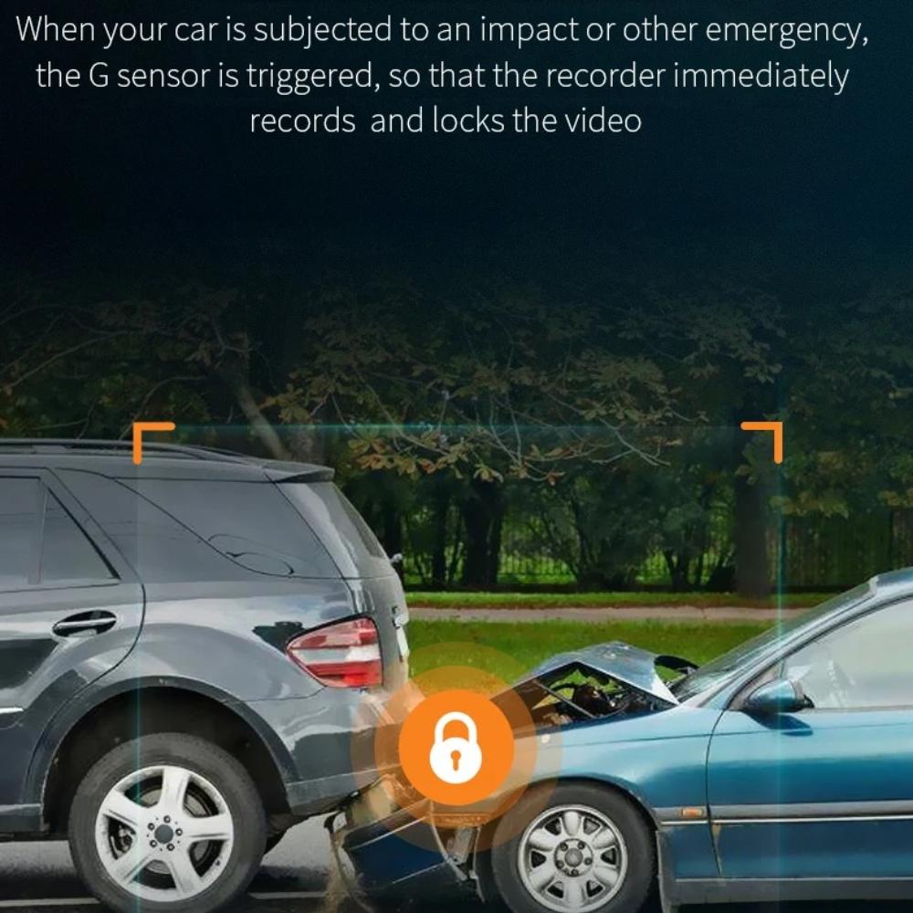 2024 New Car Driving Recorder 1440P Dual Lens Built-in DVR Video Recorder G Sensor Night Market Loop Recording Parking Monitoring