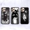 Мультяшный чехол на телефон P-Punpun 'Спокойной ночи' Для IPhone 17 16 Pro Max 11 12 13 14 15 Жесткий ПК+ТПУ Подставка Задняя крышка