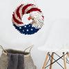 Independence Day Patriotic Eagle Wooden Plaque Red White Blue Bird Indoor Outdoor Front Door