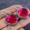 Натуральный розовый рубеллит драгоценный камень 925 стерлинговое серебро ювелирные изделия серьга 1.69" v5J29