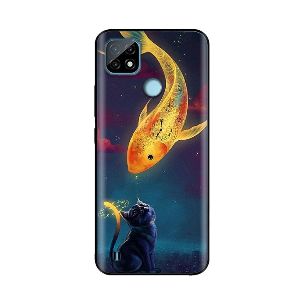 Чехол для Realme C21 Силиконовый Мягкий Милый Мультяшный Расписной Чехол для Телефона для Realme C21 C21Y C25 C25s Чехлы RealmeC25 C 21 Fundas Capa