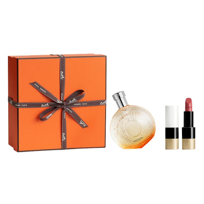 Hermes Парфюм Orange Starlight + Подарочный Набор Туалетная Вода EDT Древесный Аромат Косметика 9715611-Парфюм 30 мл + Сатиновый Помада #21 3.5 г