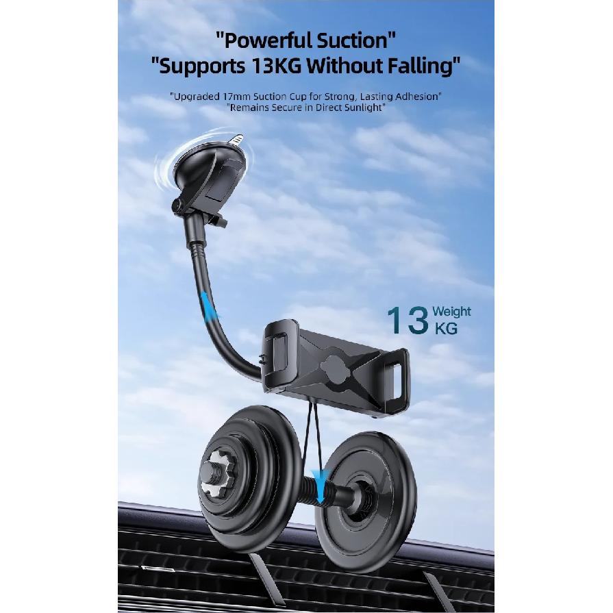 YWOR Car Dash Tablet Holder Mount, Truck Dashboard Phone Stand with Strong Sticky Gel Suction Cup for iPad Pro 9.7, 11, 12.9 / A
