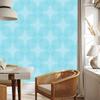 Turquoise Geometric Flowers Wallpaper for Living Room and Bedroom 50x1000